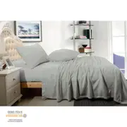 Shangri La Cashmere Touch Micro Flannelette Sheet Set Grey Queen Sheets