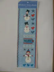 Treasured Expressions Stickers SNOWMEN/WINTER 4” x 12” 1 Sheet NEW