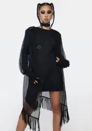 [Punk Rave] Mystery Series Embroidered Mesh Shawl