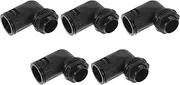 X AUTOHAUX 21mm / PG13.5 Cable Glands 18.5mm / 0.73" 90 Degree Bellows Joint PA6 Nylon Black 5 Pcs