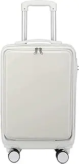 [BIRJXVTO] Carry-on Suitcase Luggage Front Opening Trolley Case Hardside Luggage Universal Wheel Suitcase Durable Carry-on Suitcases Carry On Luggages, 20in