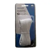 10m Jackson RJ12 to RJ12 Modular Extension Lead Telephone White 6P4C