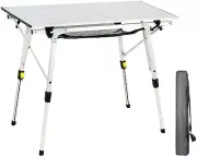 PORTAL Outdoor Folding Picnic Camping Table with Aluminum Legs Adjustable height