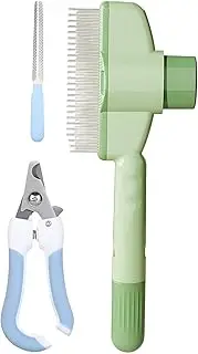 Slicker Brush for Dogs - Puppy Hair Shedding Comb,Precision Bath Slicker Brush with Release Button for Pet Daily Grooming