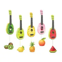 在飛比找蝦皮購物優惠-Ak88水果繪圖玩具吉他/迷你水果模型兒童玩具吉他