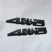 2x Black Matte 4WD FULL TIME Metal Emblem Decal Sticker Badge Engine Hybrid Auto (for: MG)
