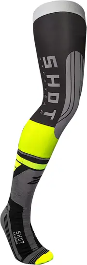 Shot Interceptor 2.0 Motocross Socks, black-grey-yellow, Size 46 47 48 49 50 for Men Black Grey Yellow