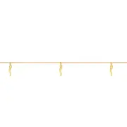 9ct Gold 27cm Horn Of Plenty Charms Trace Anklet