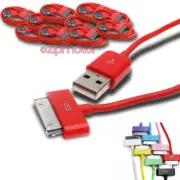 10X 6FT USB SYNC DATA POWER CHARGER CABLE APPLE NEW IPAD IPHONE IPOD TOUCH RED