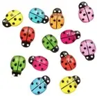 60pcs Flat Back Embellishments Scrapbook Arts & Crafts Ladybugs Honey Bees