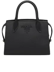 Saffiano Leather Prada Monochrome Bag in Black