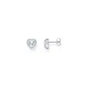Genuine THOMAS SABO Heart-shaped halo ear studs with zirconia