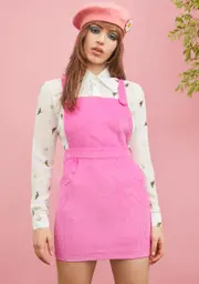 [Sugar Thrillz] Bee Kind Corduroy Pinafore Set