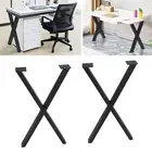 2Pcs Coffee Dining Table Legs Industrial Vintage Bench Metal Trapezoid 28in
