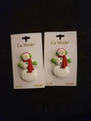La Mode Buttons - Snowman 1 pc. 2 Packages