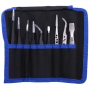 9 Pcs Tweezers Set Stainless Steel -Static Precision Tweezers for3684