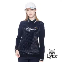 在飛比找Yahoo奇摩購物中心優惠-【Lynx Golf】korea女款圓領假兩件式羅紋配色領船