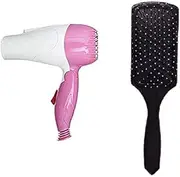CHEM-AB ENTEREPIRSE Combo of Hair Dryer with Hair squere comb Use for Men and Women Multi Color
