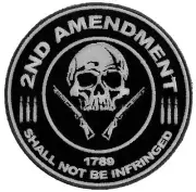 2nd Amendment Shall Not Be Infringed Skull 1789 Patch - 4x4 inch - P3565