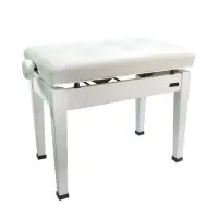 在飛比找momo購物網優惠-【KM MUSIC】白色 微調 無段數 升降椅 鋼琴椅(鋼琴