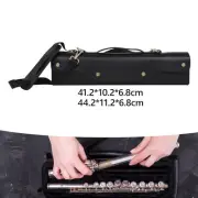 Flute Bag Wind Instrument Storage Case Flute Organizer,Sturdy,PU Leather
