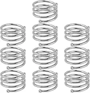 Cloth Napkin Rings - Dining Room Napkin Rings - 10X Metal Delicate Tissue Holders for Hotel Banquets, Table Decor, Holiday Table Setting