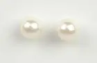 925 Solid Sterling Silver Beautiful Classic White Swarovski Pearls Stud Earrings