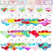 Valentines Day Gifts for Kids, 24 Pack, Heart Pop Fidget Toys