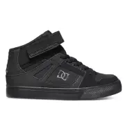 DC Shoes Unisex Kids' Pure High Elastic Lace High-Top Shoes Black/Black/Black -