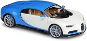 Scale Finished Model Car 1:18 for Bugatti Chiron 2016 Super Alloy Car Toy Diecast Simulation Metal Model Collectible Gift Miniature Replica Car(Blue)