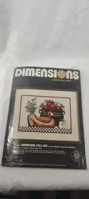 Dimensions Counted Cross Stitch Kit Americana Still Life #3527 Duck Apples
