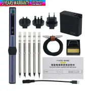 HS-01 Advanced Ver Smart Soldering Iron +6 Iron Tips 65W Power Supply for FNIRSI