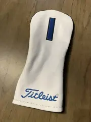 Titleist Driver Headcover - Rare - Leather White And Blue