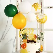 GOLD GREEN WHITE CLEAR Mini Balloons Garland CAKE TOPPER Set Wedding Decorations