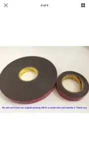 Genuine 3M VHB # 4905 Clear Double-Sided Tape Mounting Automotive 1" x75ft
