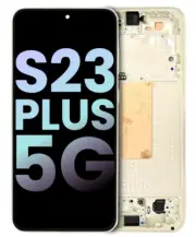 Original Samsung Galaxy S23 Plus 5G OLED Display Cream Frame (Service Pack) USA