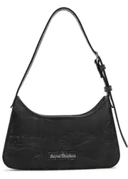 Acne Studios Platt Micro Leather Shoulder bag - Black ONE SIZE