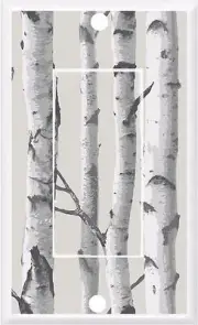 BIRCH TREES TREE COUNTRY RUSTIC LIGHT SWITCH COVER PLATE U PICK SIZE