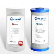 10" x 4.5" Whole House Big Blue Water Filter Replacement Cartridges Pack 1 0.5