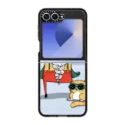 Galaxy Z Flip6 Impact Case Wizard and Cat
