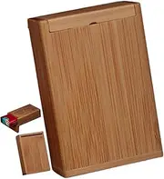 [ARKCHIU] Cigarette Case King Size Wooden Cigarette Holder Case 20 85mm Capacity for Men Women Vintage Brown,One Size