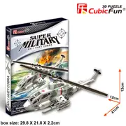 Cubic Fun AH-1 Huey Cobra Military Helicopter 3D Puzzle Model Building Kit