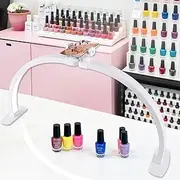 Half Moon Light for Nail Desk,29In Half Moon Lamp with Phone Holder,3000-6000K Half Moon Lamp Perfect LED Machine Light,Nail Light,Lash Light for Table (White)