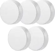 5Pcs C Mount Lens Rear Cap, Metal Protective Cover, Silver, Sturdy Aluminum Alloy, Dustproof, Resistant, Precision Fit for Camera Lens