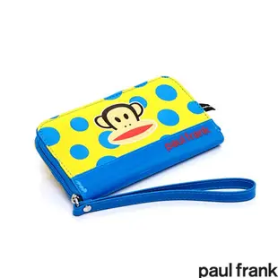【Paul Frank大嘴猴】 繽紛點點家族系列萬用零錢卡夾 大嘴猴款 黃色_背包族