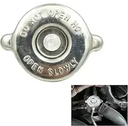 Civwesi 1 PC Car Engine 16 PSI Radiator Cap, Stainless Steel + Rubber Tight Fit Heat-resistant Leak-proof Sealing Cover, Original Water Tank Cap Replacement, Compatible with Dodge Jeep (Silver)