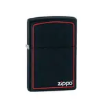 ZIPPO 打火機 紅框黑烤漆ZIPPO LOGO(大) 218ZB