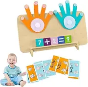 Preshool Learning Number Toy - Wood Blocks for Children Math Numbers Counting | Develops Hand-Eye Coordination and Fine Motor Skills Game for Boys, Girls