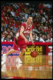 Guard Mark Dickel UNLV Rebels moves the ball the Fresno State Bull- Old Photo