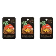 3x Geek Culture Dino Enamel Pin Button Badge/Brooch Patch Jewellery Stegosaurus